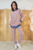 Drift Stretch Velour Top Rose